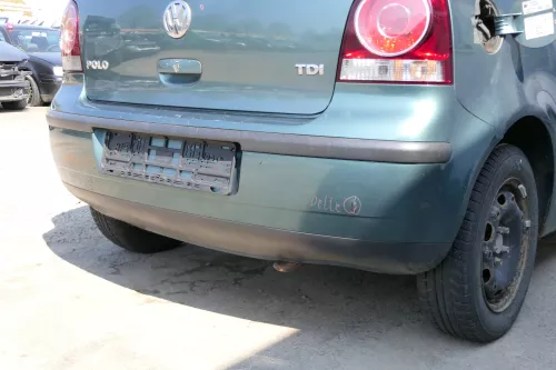 VW Polo 9N 9N3 Stoßstange Heckstoßstange hinten blau grün LA6L