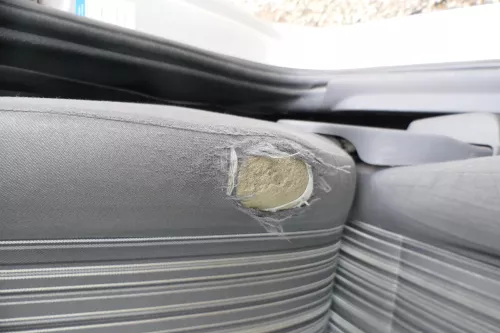 VW Fox Sitz Fahrersitz vorne links OHNEAirbag höhenverstellbar  v (168986)