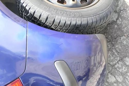 VW Polo 9N 9N3 Stoßstange Heckstoßstange hinten blau LB5N (169117)