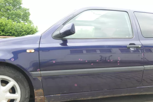 VW Golf 3 Tür vorne links Fahrertür 2/3-Türer blau LC5L (169369)