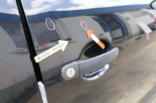 VW Fox 5Z Tür vorne rechts Beifahrertür schwarz L041 (169929)