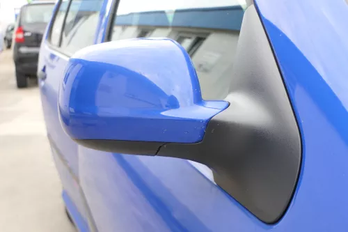 VW Golf 4 Bora manueller Spiegel vorne rechts Außenspiegel blau LW5Z (170183)