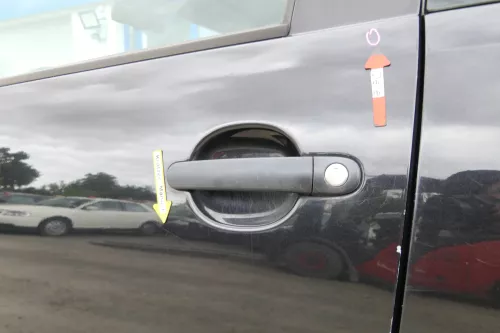 VW Fox 5Z Tür vorne links Fahrertür schwarz LC9Z (170198)
