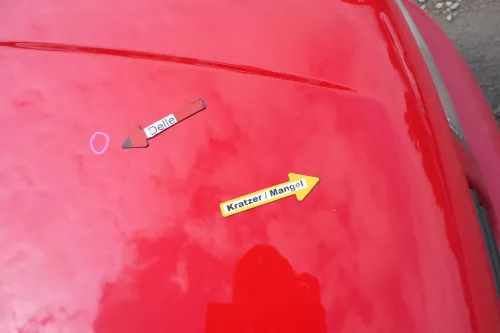 VW Polo 6N Motorhaube Klappe vorn vorne rot LP3G (170211)