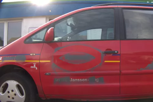 Sharan 7M Alhambra Tür links vorne Fahrertür rot bis Bj1999 ohne Anbaute (170300)