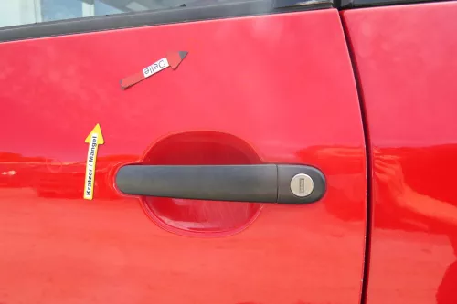 VW Lupo Seat Arosa Tür vorne links Fahrertür rot LP3G (mechanischer Fenster (170466)
