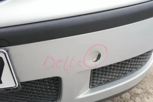 VW Polo 6N2 Stoßstange vorne Frontstoßstange Stoßfänger silber LB7Z + Grill (170481)