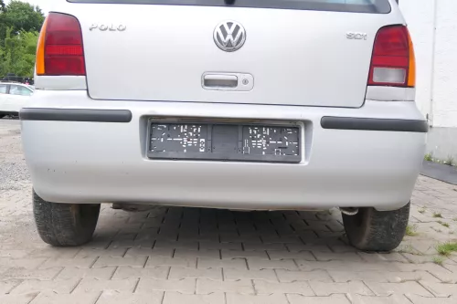 VW Polo 6N2 Stoßstange hinten Heckstoßstange Stoßfänger silber LB7Z (170483)