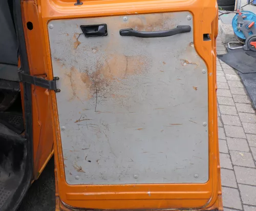 VW T4 Verkleidung Abdeckung Tür Seite rechts hinten grau DOKA 729867204A (170595)
