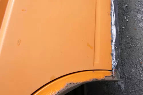 VW T4 Tür vorne links orange LP2C Fahrertür 701831055H bis ca1996 ohneAnbauteile (170597)