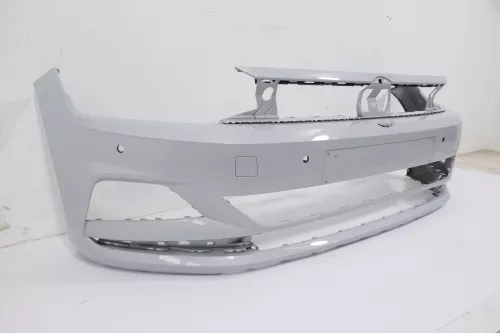 VW Polo AW 2G Stoßstange vorne Frontstoßstange Stoßfänger silber  (170637)