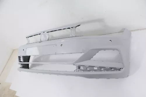 VW Polo AW 2G Stoßstange vorne Frontstoßstange Stoßfänger silber  (170637)