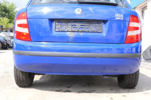 Skoda Fabia 6Y Schrägheck Stoßstange hinten Heckstoßstange blau LF5K (170745)