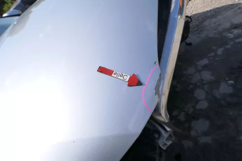A3 8P Motorhaube Haube Klappe vorn vorne grau LX7W silber  - MÄNGEL KNICK