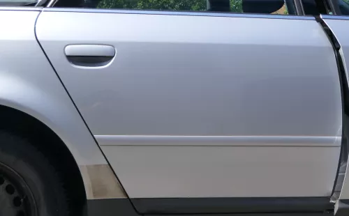 Audi A6 4B C5 Tür Türblatt hinten rechts grau silber LY7M (170930)