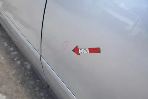 Audi A6 4B C5 Tür Türblatt hinten links grau silber LY7M nur Türblatt (170932)