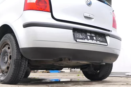 VW Polo 9N 9N3 Stoßstange Heckstoßstange hinten silber grau LA7W (171157)