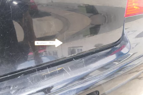VW Polo 9N3 9N Heckklappe Kofferraumklappe Klappe schwarz L041 - Scheibe (171187)