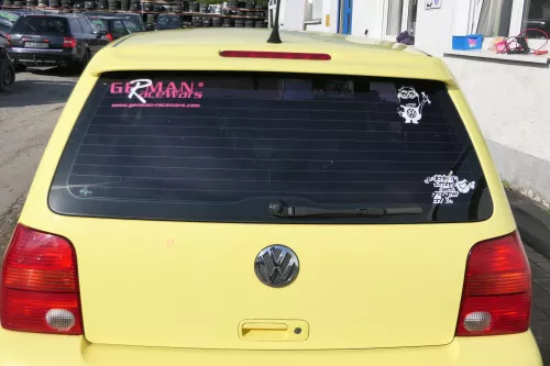 VW Lupo 6X Heckklappe Klappe Kofferraumklappe Scheibe gelb LD1B Spoiler Tuning  (171244)