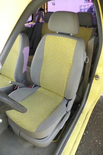 Seat Arosa VW Lupo Sitz vorn links Fahrersitz Höhenverstellung höhenverste gelb (171250)