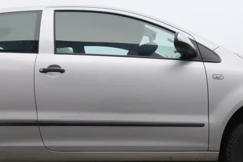 VW Fox 5Z Tür vorne rechts Beifahrertür silber LA7W grau