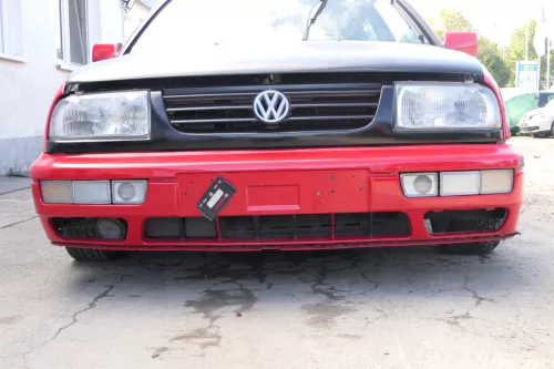 VW Golf 3 auch Cabrio Stoßstange vorne Stoßfänger vorn rot LP3G lackiert (171271)