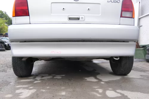 VW Polo 6N Stoßstange hinten 2-geteilte Heckstoßstange silber LB7Z Stoßfänger (171406)