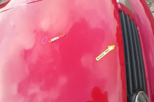 VW Caddy 9K Polo Variant 6Kv Kombi Motorhaube vorne rot LY3D Klappe Haube (171475)