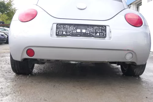 VW New Beetle 9C Stoßstange hinten Stoßfänger grau silber LG9R Heckstoßfänger