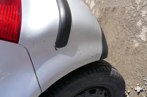VW Polo 9N 9N3 Stoßstange Heckstoßstange hinten silber LA7W (171772)