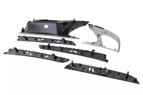 A4 8K B8 Verkleidung um Tacho Klappe Abdeckung Dekor flex-metallic silber alu (172819)