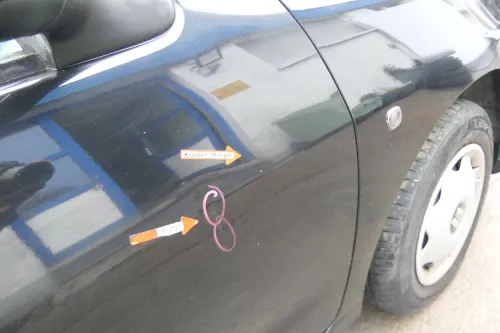 VW Polo Variant Kombi 6Kv oder Caddy 9Kv Tür vorne rechts schwarz LA9Y ohneAnbau (173262)