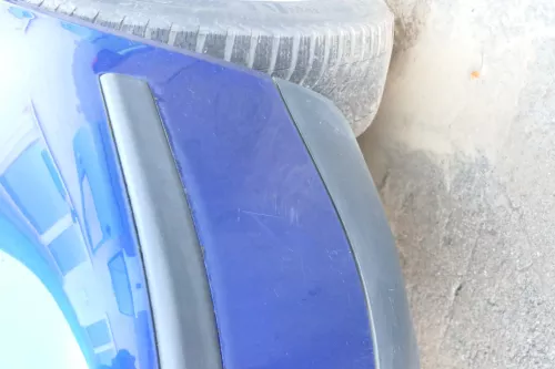 Seat Leon 1M Stoßstange Heckstoßstange hinten blau (173337)