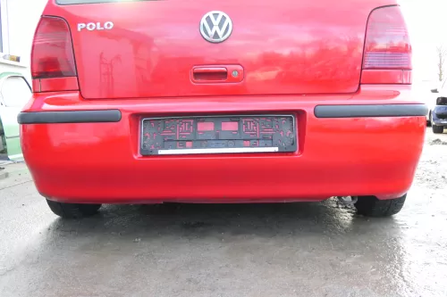 VW Polo 6N2 Stoßstange hinten Heckstoßstange Stoßfänger rot LP3G (173370)