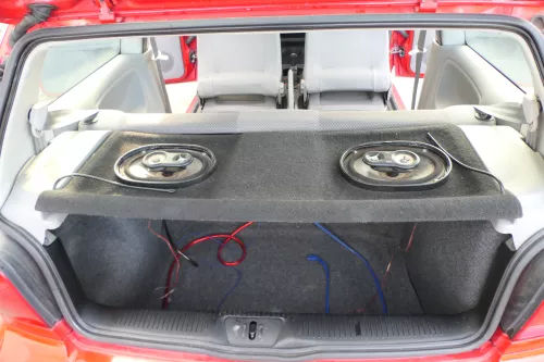 VW Polo 6N2 6N Hutablage Abdeckung Kofferraum off-black Boxen Lautsprecher (173383)