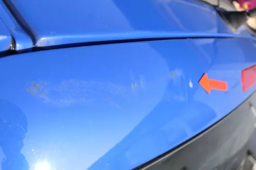 VW Lupo 6X Heckklappe Klappe Kofferraumklappe Scheibe blau LW5Z ohneAnbautei (173909)