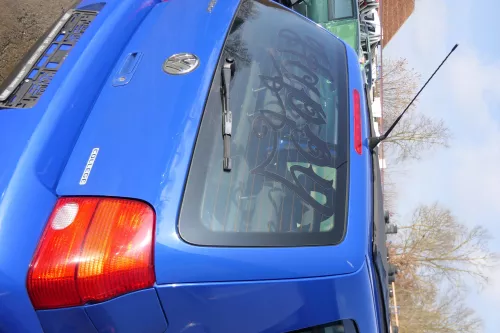VW Lupo 6X Heckklappe Klappe Kofferraumklappe Scheibe blau LW5Z ohneAnbautei (173909)