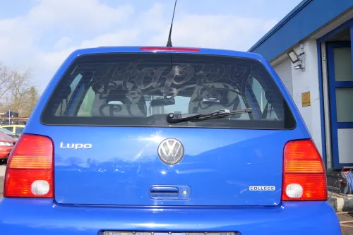 VW Lupo 6X Heckklappe Klappe Kofferraumklappe Scheibe blau LW5Z ohneAnbautei (173909)