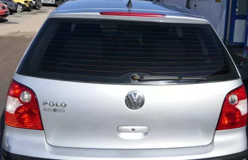 VW Polo 9N Fun Heckklappe Kofferraumklappe Klappe hinten silber LA7W metal
