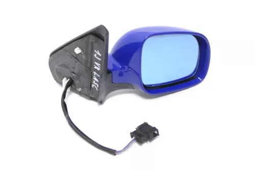 VW Golf 4 Bora elektrischer Spiegel vorne rechts Außenspiegel blau LA5C + Glas (174383)