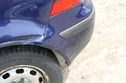 VW Golf 4 Limousine Stoßstange hinten Heckstoßstange Stoßfänger blau LB5N (175011)