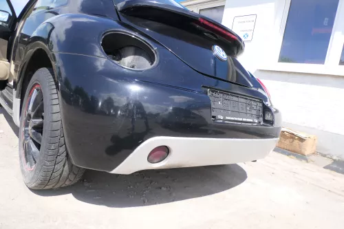 VW New Beetle 9C Stoßstange hinten Stoßfänger schwarz L041 Heckstoßfänger (175359)