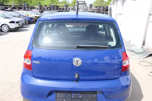 VW Fox 5Z Heckklappe Kofferraumklappe Klappe hinten + Scheibe blau LL5M (175503)
