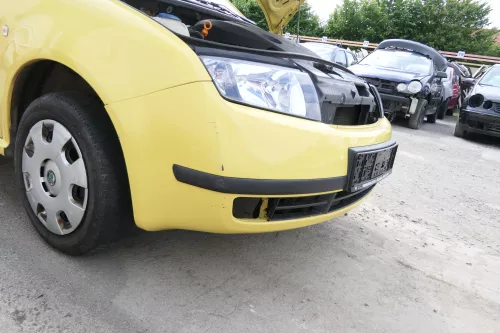 Skoda Fabia 6Y Stoßstange Stoßfänger vorne gelb LF1R 2000-2004  (175764)