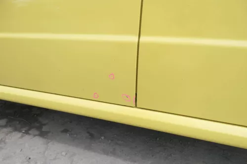 Fabia 6Y Kombi + Limousine Tür vorne links Fahrertür gelb LF1R ohneAnbauteile (175767)