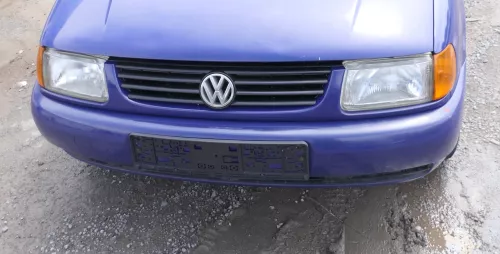 VW Polo 6N Stoßstange vorne 2-geteilte Frontstoßstange blau LD5D Stoßfänger (175884)