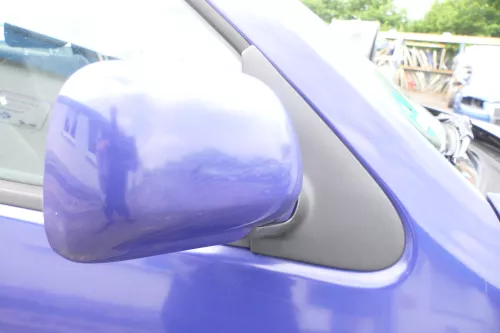 VW Polo 6N mechanisch manuell Spiegel Außenspiegel rechts blau LD5D (175888)
