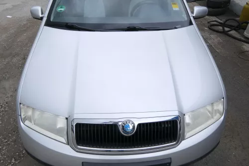 Skoda Fabia 6Y Motorhaube Klappe vorne silber LF7T vorn     (OHNEgrill!)