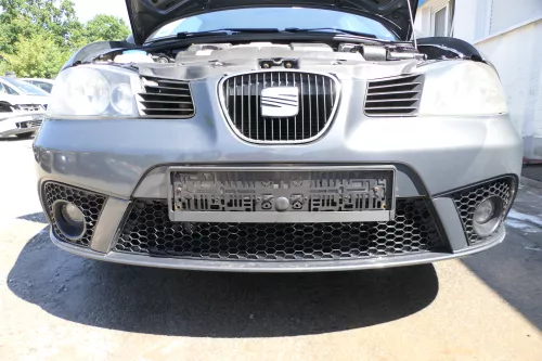 Seat Ibiza 6L Stoßstange Frontstoßstange vorne grau LS7Z ab Ende 2006 Facelift (176096)
