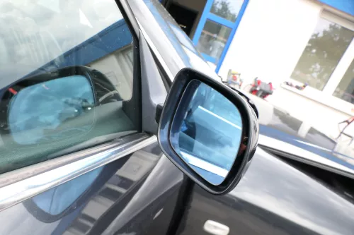 Audi A6 4B Spiegel Außenspiegel rechts elektrisch schwarz LZ9U + Glas (176317)